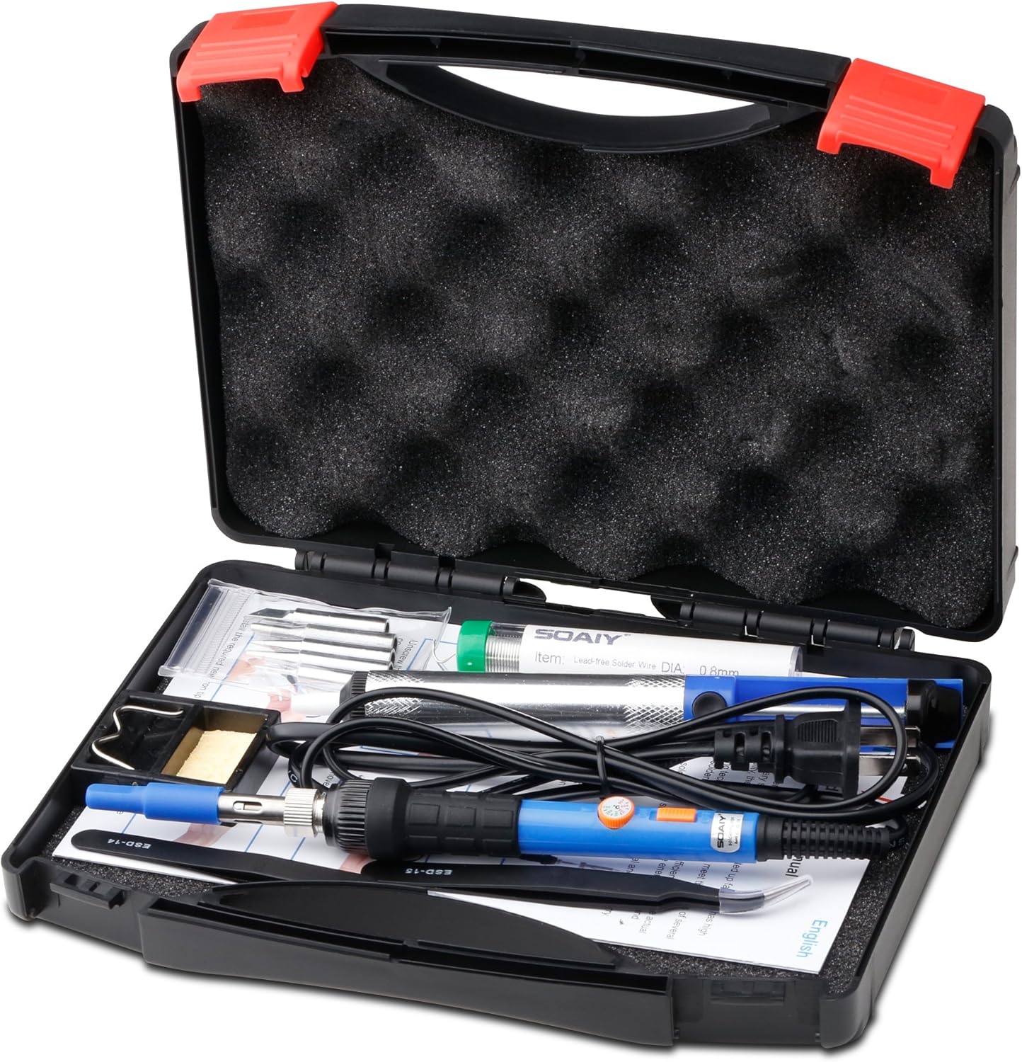 SOAIY 6-in-1 Soldering Iron Gun with Carry Case